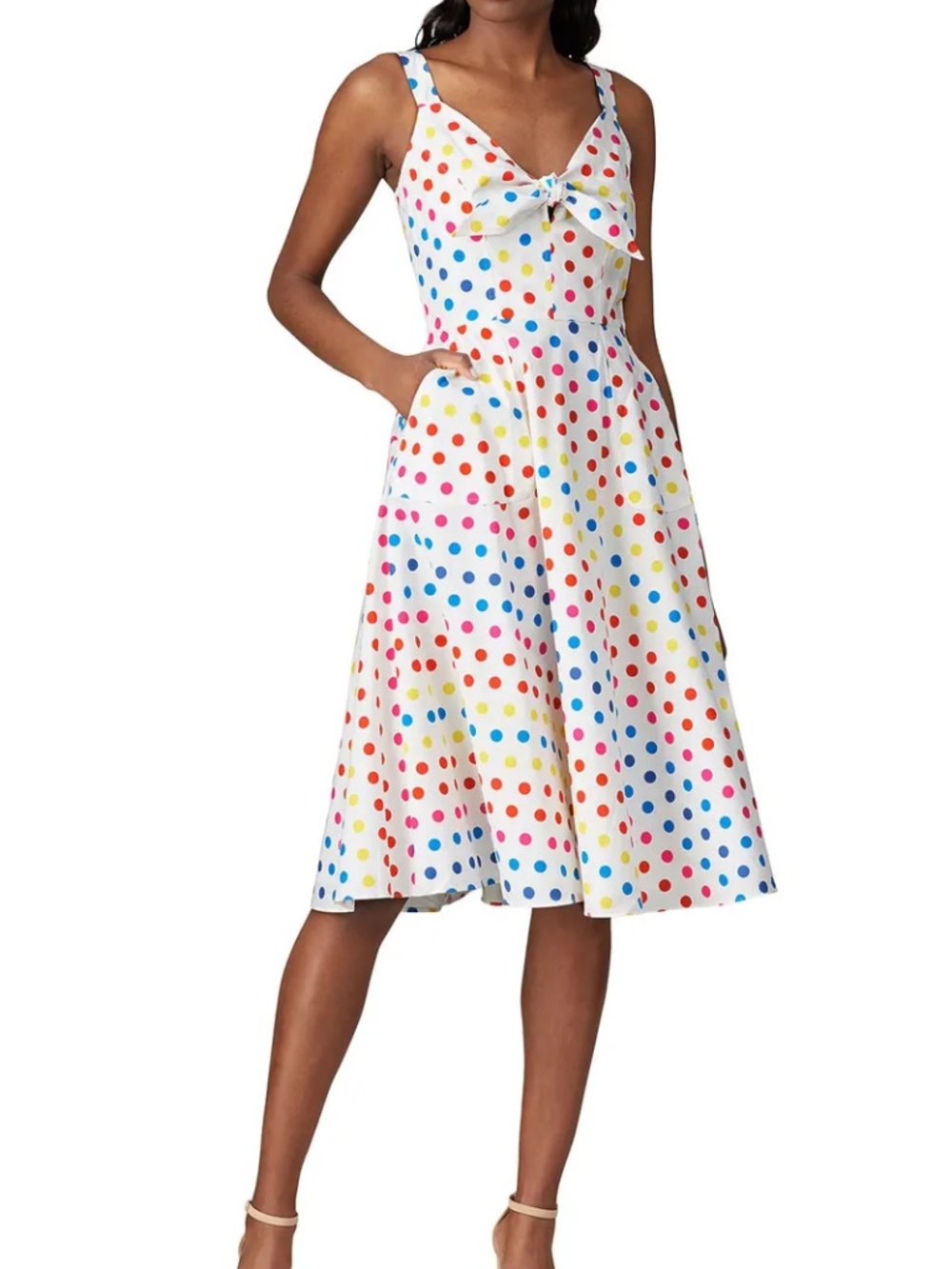 Color Me Courtney Dipping Dot Coco Dress - size 10